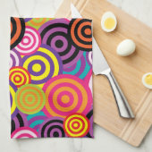 cercle psychédélique serviette de cuisine (Quart Plié)