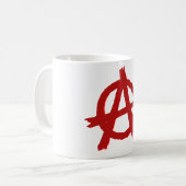 Cercle rouge d'anarchie une tasse blanche (Devant gauche)