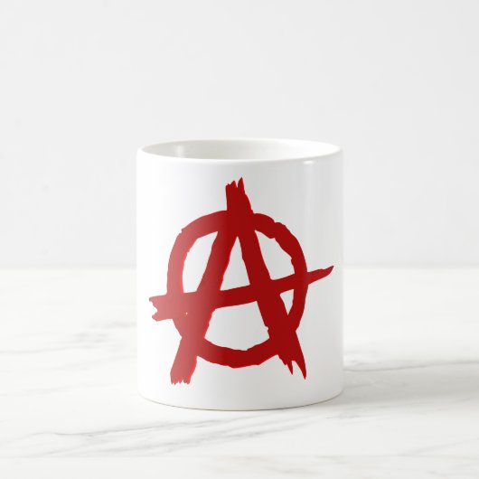 Cercle rouge d'anarchie une tasse blanche (Centre)