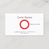 CERCLE SIMPLE en Carte de visite ROUGE (Devant)