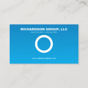 CERCLE SIMPLE sur Carte de visite BLUE GRADIENT