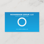 CERCLE SIMPLE sur Carte de visite BLUE GRADIENT (Devant)