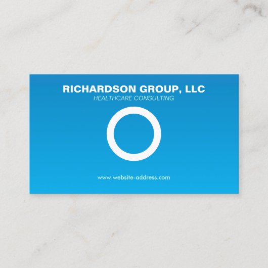 CERCLE SIMPLE sur Carte de visite BLUE GRADIENT (Devant)