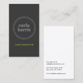 CERCLE SUBTLE sur le Carte de visite GRAY DK (Devant / Derrière)