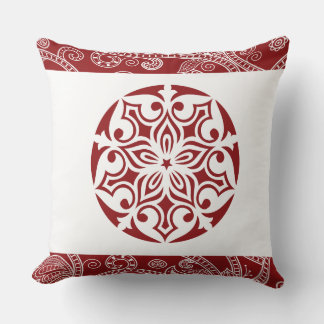 CERCLE TRIBAL ROUGE Oreiller à lancer rétro