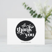 Cercle Vintage Plat Merci Personnalisé (Debout devant)