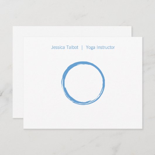 CERCLE ZEN dans SKY BLUE Flat Carte pour notes (Devant / Derrière)