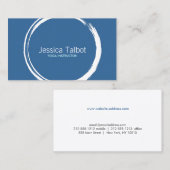 CERCLE ZEN en Carte de visite BLANC/BLEU II (Devant / Derrière)