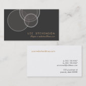 Cercles Abstraits Carte de visite de profil modern (Devant / Derrière)