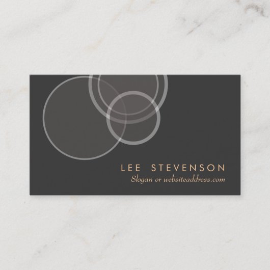 Cercles Abstraits Carte de visite de profil modern (Devant)