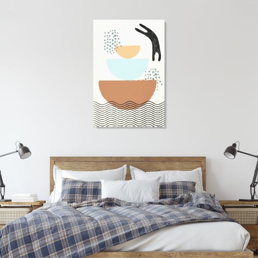 Cercles Abstraits Cat 1 Toile Impression (Insitu(Chambre))