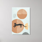 Cercles Abstraits Chat saut en toile verticale Imp (Recto)