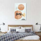 Cercles Abstraits Chat saut en toile verticale Imp (Insitu(Chambre))
