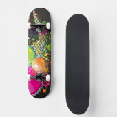 Cercles Abstraits colorés Skateboard (Recto)