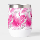 Cercles Abstraits en argent rose glam (Droite)