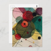 Cercles Abstraits Kandinsky dans une carte postale (Devant / Derrière)