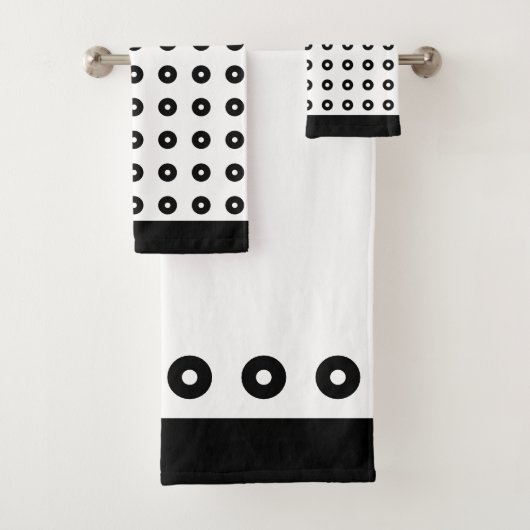 Cercles Abstraits Modernes en Noir & Blanc (En situation)