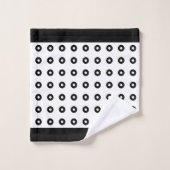 Cercles Abstraits Modernes en Noir & Blanc (Gant de toilette)