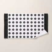 Cercles Abstraits Modernes en Noir & Blanc (Serviette à main)