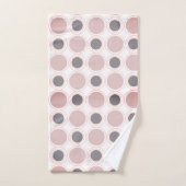 Cercles Abstraits Motif circulaire rose pâle (Serviette à main)