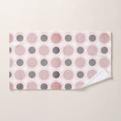 Cercles Abstraits Motif circulaire rose pâle (Serviette à main)