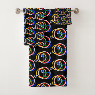 Cercles Abstraits Multicolores Modernes sur Fond N