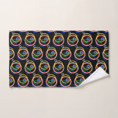 Cercles Abstraits Multicolores Modernes sur Fond N (Serviette à main)