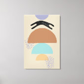 Cercles Abstraits noir Chat 1 toile Imprimer (Recto)