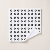 Cercles abstraits noir et blanc (Gant de toilette)