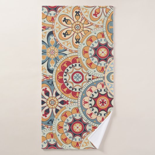 Cercles Abstraits : Papier peint couleur tendance (Serviette de bain)