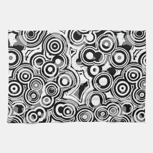 Cercles abstraits serviette de cuisine (Horizontal)