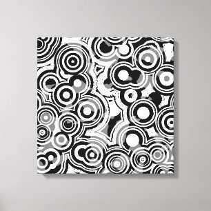 Cercles abstraits toile enveloppée