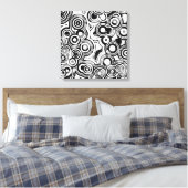 Cercles abstraits toile enveloppée (Insitu(Chambre))