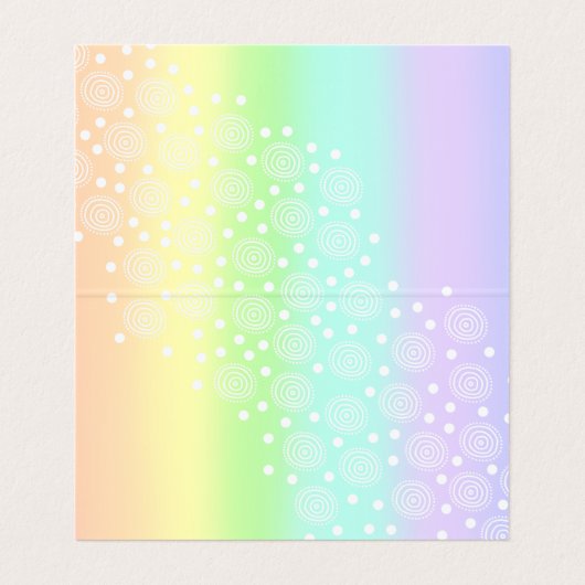 Cercles arc-en-ciel en cercles Carte de visite pli (Intérieur déplié)