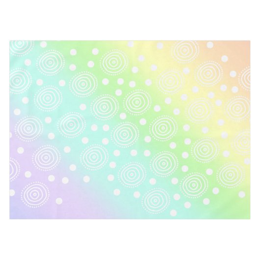Cercles arc-en-ciel pastel en cercles Nappes (Devant (Horizontal))
