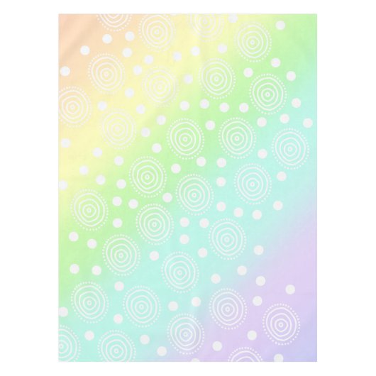 Cercles arc-en-ciel pastel en cercles Nappes (Devant)
