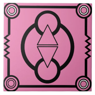 Cercles Art Déco et triangles et carreaux de coule