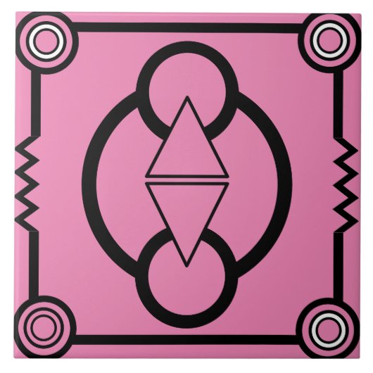 Cercles Art Déco et triangles et carreaux de coule (Devant)