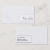 Cercles artistiques Médecin de famille Carte de vi (Devant / Derrière)