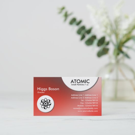 Cercles atomiques - Carte de visite de dégradation (Debout devant)