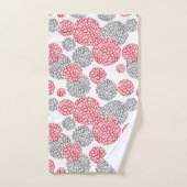 Cercles avec impression peau de léopard gris et ro (Serviette à main)