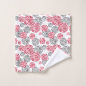 Cercles avec impression peau de léopard gris et ro (Gant de toilette)