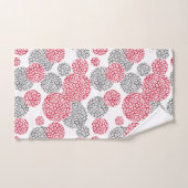 Cercles avec impression peau de léopard gris et ro (Serviette à main)