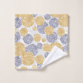 Cercles avec imprimé léopard jaune et bleu (Gant de toilette)