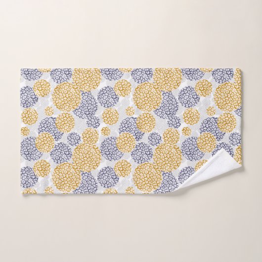 Cercles avec imprimé léopard jaune et bleu (Serviette à main)
