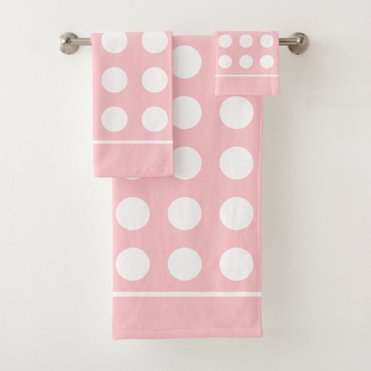 Cercles blancs élégants sur rose clair (En situation)