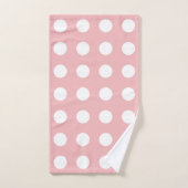 Cercles blancs élégants sur serviettes de bain ros (Serviette à main)