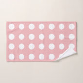Cercles blancs élégants sur serviettes de bain ros (Serviette à main)