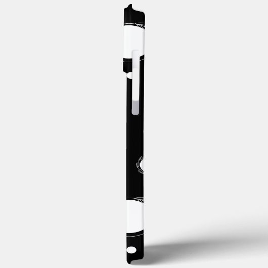 Cercles blancs, noir backround iPhone / coque ipad (Verso / Gauche)