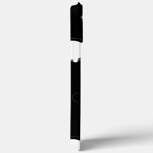 Cercles blancs, noir backround iPhone / coque ipad (Verso / Droite)